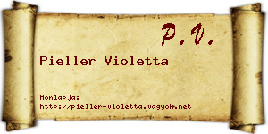 Pieller Violetta névjegykártya